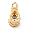 Real 18K Gold Plated Brass Inlaid Cubic Zirconia Charms ZIRC-L100-077G-01-3