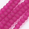 Baking Paint Transparent Glass Bead Strands GLAA-S031-6mm-39-1