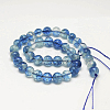 Dyed Round Natural Crackle Quartz Beads Strands G-K084-8mm-03A-3