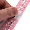 Pink Rectangle Paper Thank You Stickers X1-DIY-C042-07B-4