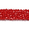 Opaque Solid Color Imitation Jade Glass Beads Strands GLAA-F029-P4mm-02-1