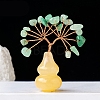 Natural Green Aventurine Chips Tree of Life Decorations with Topaz Gourd Base PW-WGCDFFC-02-1