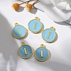 Golden Plated Alloy Enamel Charms ENAM-S118-04I-5