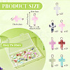 105Pcs 7 Colors Acrylic Imitation Gemstone Pendants FIND-TA0009-34P-4