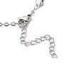 Non-Tarnish 304 Stainless Steel Bowknot Link Chain Necklace NJEW-K249-07P-3