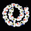 Handmade Porcelain Ceramic Beads Strands PORC-S502-043B-2