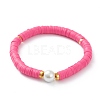 Handmade Polymer Clay Heishi Beads Stretch Bracelets BJEW-JB05759-2