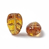 Golden Metal Enlaced Acrylic Beads X1-OACR-H019-09-2
