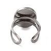 Ion Plating(IP) 304 Stainless Steel Cuff Pad Ring Settings STAS-M333-02B-P-2