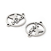 201 Stainless Steel Connector Charms STAS-A090-21P-2