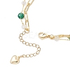 Natural Green Agate Beads Multi-layered Bracelets BJEW-JB12217-01-4