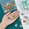 28Pcs 14 Styles Mixed Gemstone European Dangle Charms PALLOY-FH00023-3