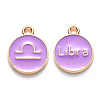 Alloy Enamel Pendants X-ENAM-S124-01A-01K-1