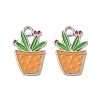 Alloy Enamel Pendants ENAM-G211-01P-02-2