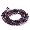 Transparent Electroplate Glass Beads Strands EGLA-A039-T3mm-L04-2
