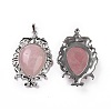 Natural Rose Quartz Big Pendants G-P496-01P-19-2