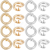30Pcs 2 Colors Brass Snap Clasps KK-BBC0021-51-1
