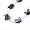 Natural Black Lip Shell Beads Strands SSHEL-S278-124B-3