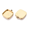 304 Stainless Steel Pendant Cabochon Component STAS-Q113-21A-G-2