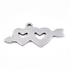 Non-Tarnish Valentine's Day 201 Stainless Steel Charms STAS-S081-091-2