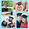 CRASPIRE 10 Sheets 5 Colors Graduation Theme Round Dot Paper Stickers DIY-CP0007-86-6
