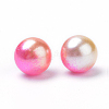 Rainbow Acrylic Imitation Pearl Beads OACR-R065-10mm-A04-2