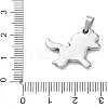 304 Stainless Steel Pendants STAS-B141-01B-P-3