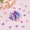 80Pcs 5 Colors Transparent Acrylic Pendants OACR-BM0001-05-5