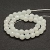 Faceted Natural White Jade Beads Strands X-G-F448-10mm-2