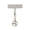 304 Stainless Steel T-Shaped Curved Barbell AJEW-G041-04P-2