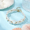 Shell Pearl Beaded Bracelets BJEW-TA00454-2