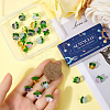 32Pcs 4 Colors Handmade Lampwork Charms LAMP-SC0001-41-3