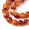 Dyed Natural White Jade Beads Strands G-T138-8mm-210-30-3