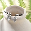 304 Stainless Steel Micro Pave Cubic Zirconia Hoop Earrings STAS-R004-04P-02-1