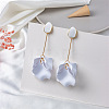 Spray Painted Alloy Enamel Dangle Stud Earrings FS-WG98629-07-1