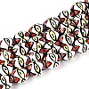 Handmade Porcelain Ceramic Beads Strands PORC-T135-07E-1