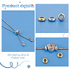 4Pcs 2 Colors Sterling Silver Spacer Beads STER-PH0001-64-4