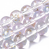 Transparent Spray Painted Glass Bead Strands GLAA-N035-03D-B07-1