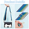 Stripe Pattern Glittered Polyester Adjustable Webbing Bag Straps PURS-WH0005-82KCG-03-4