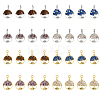 SUPERFINDINGS 32Pcs 8 Styles Alloy European Dangle Charms FIND-FH0006-05-1