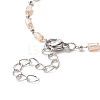 Cuboid Glass Bead Link Chain Bracelet Making AJEW-JB01151-07-3
