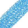 Electroplate Glass Beads Strands EGLA-A044-T4mm-B08-1