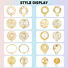 SUPERFINDINGS 40Pcs 10 Style Alloy Stud Earring Findings FIND-FH0005-73-5