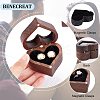 Heart Wood Ring Storage Boxes CON-WH0087-50-4