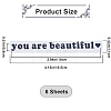 PVC You Are Beautiful Self Adhesive Car Stickers STIC-WH0013-10C-2