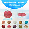 Craftdady 100Pcs 10 Colors Spray Paint Natural Akoya Shell Pendants SHEL-CD0001-01-3