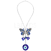 Handmade Lampwork Turkish Evil Eyes Pendant Decorations HJEW-GF0001-74-1