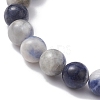Natural Mixed Gemstone & Shell Pearl Stretch Bracelet BJEW-JB10167-5