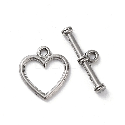 Non-Tarnish 304 Stainless Steel Toggle Clasps X-STAS-A092-08B-P-1