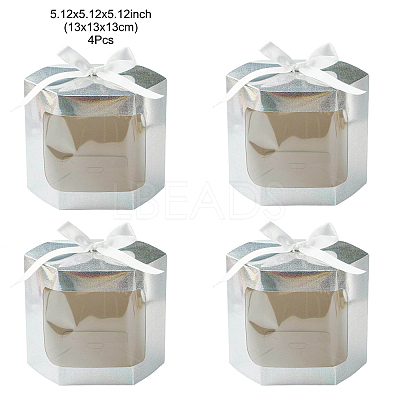 Hexagon Laser Window Paper Gift Boxes CON-FZC0002-001B-03-1